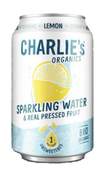 Charlie's Organic Sparkling Water Lemon (12 x 0,33 Liter STG Blik NL)