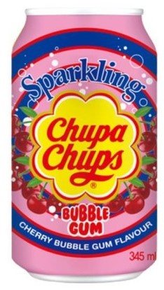 Chupa Chups Cherry Bubble Gum (24 x 0,345 Liter STG Cans)