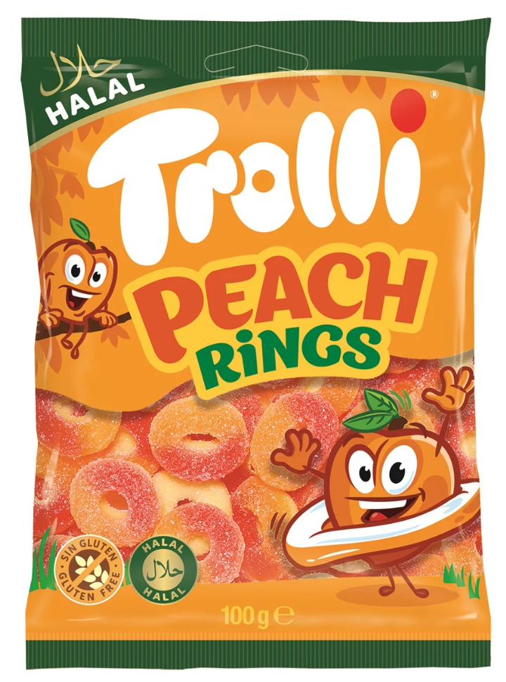 Trolli Peach Rings (30 x 100g)
