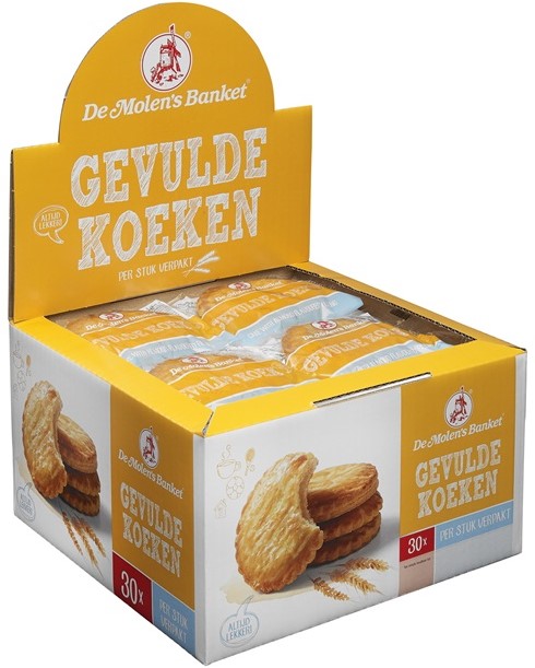 De Molen's Banket Gevulde Koeken (30 x 50g)
