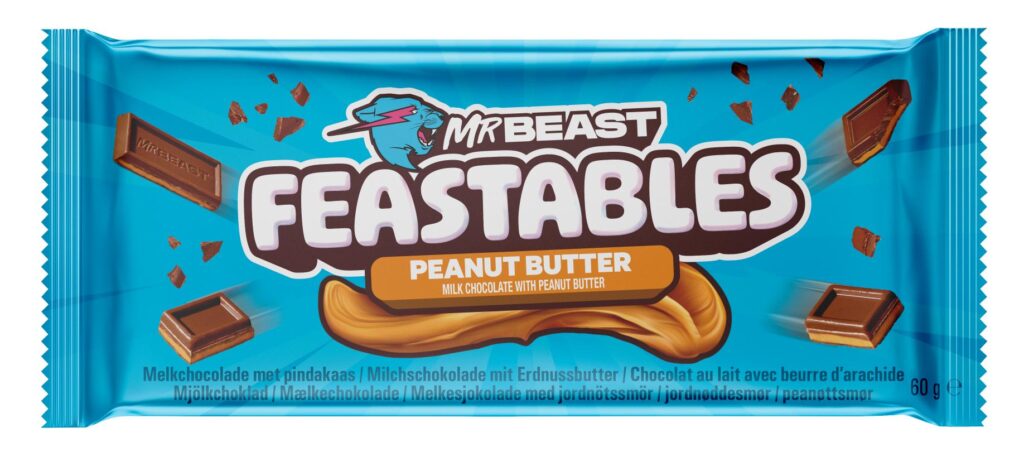 Mr. Beast Feastables Peanut Butter (10 x 60g)