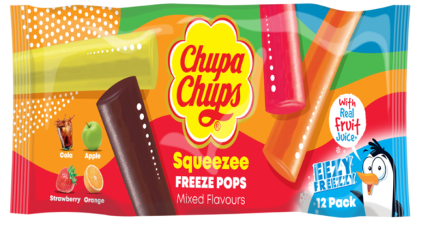 Chupa Chups Squeezee Freeze Pops (12 x 45g)