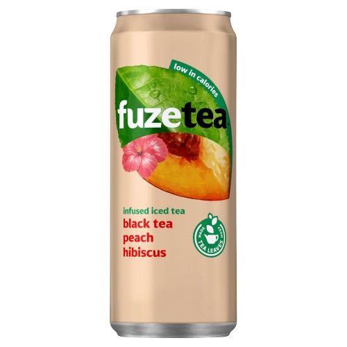 Fuze Tea Black Tea Peach Hibiscus (24 x 0,33 Liter STG blik)