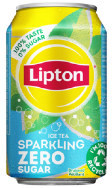 Lipton Ice Tea Sparkling Zero Sugar (24 x 0,33 Liter Blik)