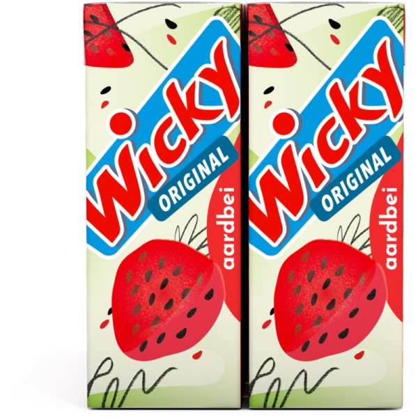 Wicky Aardbei Drink Packs (20 x 0,2 Liter)