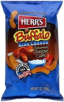 Herr's Buffalo Blue Cheese Flavored Cheese Curls (198 g. USA)