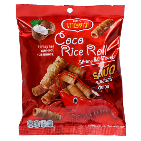 Kaset Coco Rice Roll Shrimp (40g)