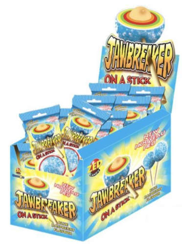 ZED Candy Jawbreaker On A Stick Blue Raspberry (15 x 60g)