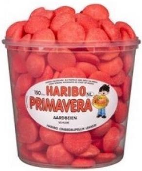 Haribo Primavera Meringue Strawberries Silo (1.050Gr.)