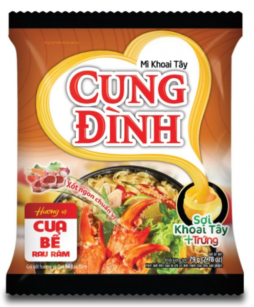 Cung Dình Cua Be Rau Ram Instant Noodles (79g) - MHD 01/01/24