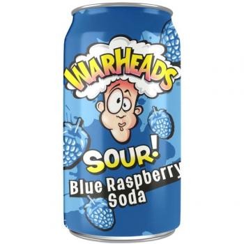 Warheads USA Blue Raspberry Sour Soda (12 x 0,355 Liter blik)