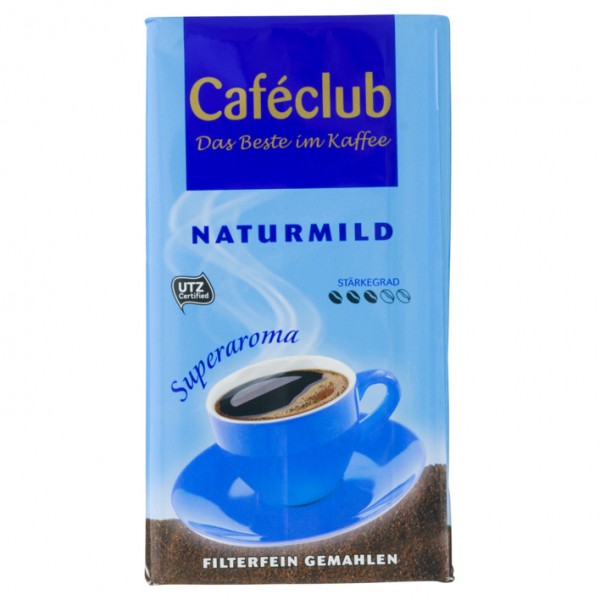 Caféclub Naturmild Gemahlen 500g