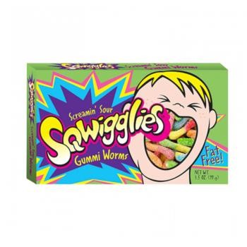 Sqwigglies Screaming' Sour Gummi Worms (99 g USA)