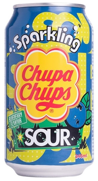 Chupa Chups Sour Blueberry (24 x 0,345 Liter STG blik)
