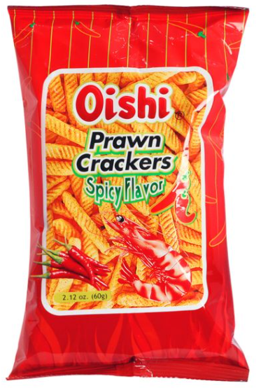 Oishi Prawn Crackers Spicy (60g)