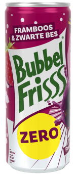 Bubbel Frisss Raspberry & Blackcurrant Zero (12 x 0,25 Liter STG cans NL)
