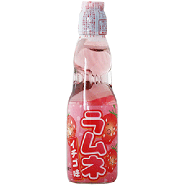 Hata Kosen Ramune Strawberry (30 x 0,2 Liter bottles)