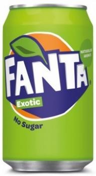Fanta No Sugar Exotic (24 x 0,33 Liter blik NL)