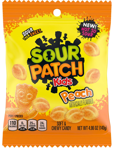 Sour Patch Kids Peach (1 x 140 Gr.) USA Import