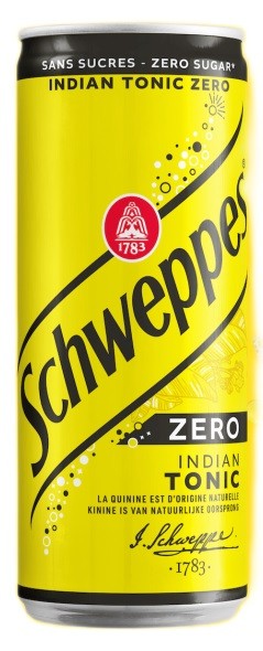Schweppes Indian Tonic Zero (24 x 0,33 Liter STG blik)