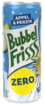 Bubbel Frisss Apple & Peach Zero (12 x 0,25 Liter cans NL)