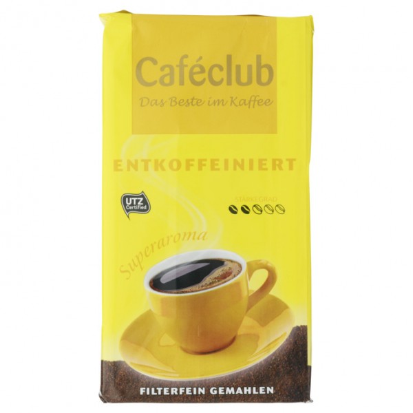 Caféclub Entkoffeiniert Gemalen 500g