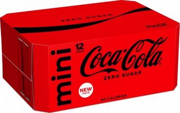 Coca Cola Mini Zero Sugar (24 x 0,15 Liter blik NL)